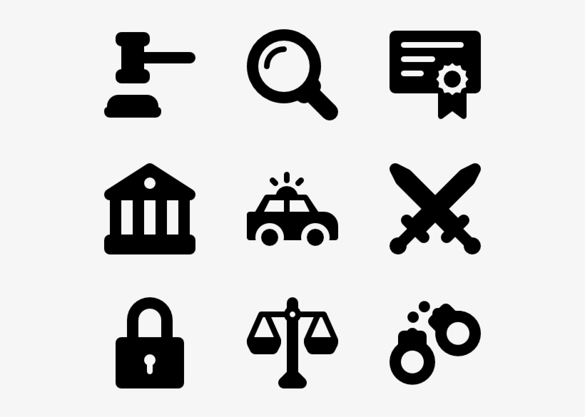 Justice Elements - Lawyer Icons Png, transparent png #2389539