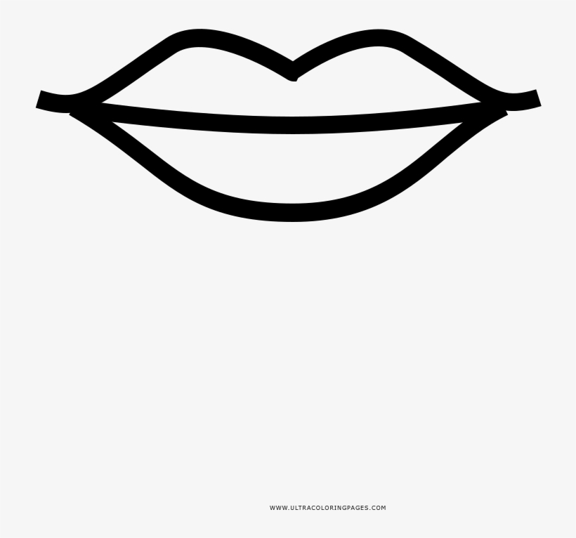 Lips Coloring Page - Labios Para Pintar, transparent png #2390814