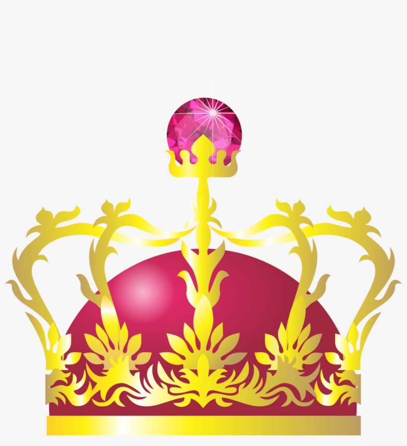Coroa Princesa, Rainha Dourada Com Pedra - Coroa De Princesa Png, transparent png #2391012