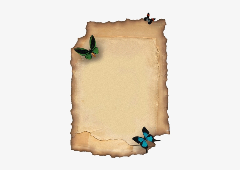 Mariposas De Papel, Etiquetas Para Imprimir, Libros - Bordes De Hojas De Papel, transparent png #2393191