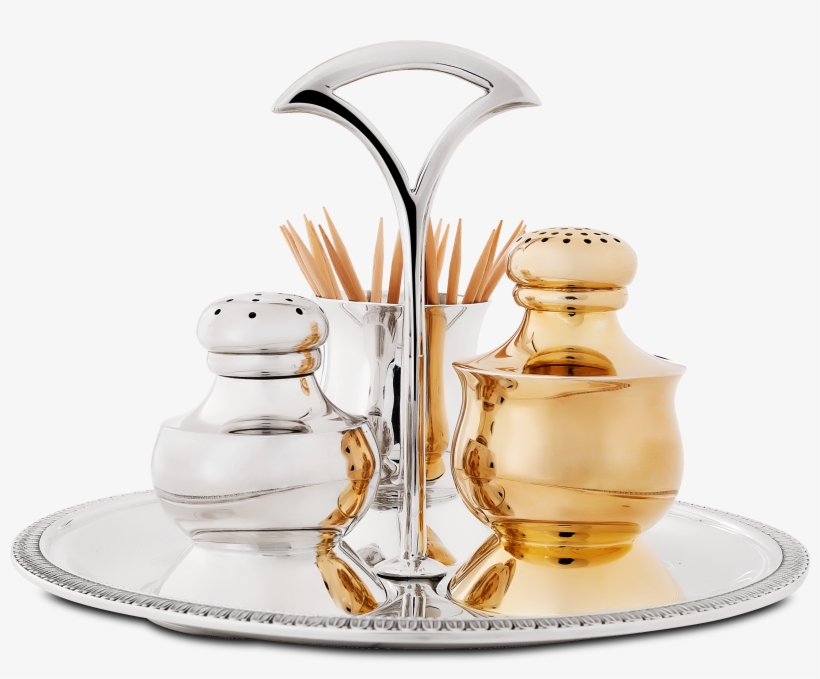 Jarosinski & Vaugoin Silver Empire Round Salt, Pepper, - Brass, transparent png #2393687