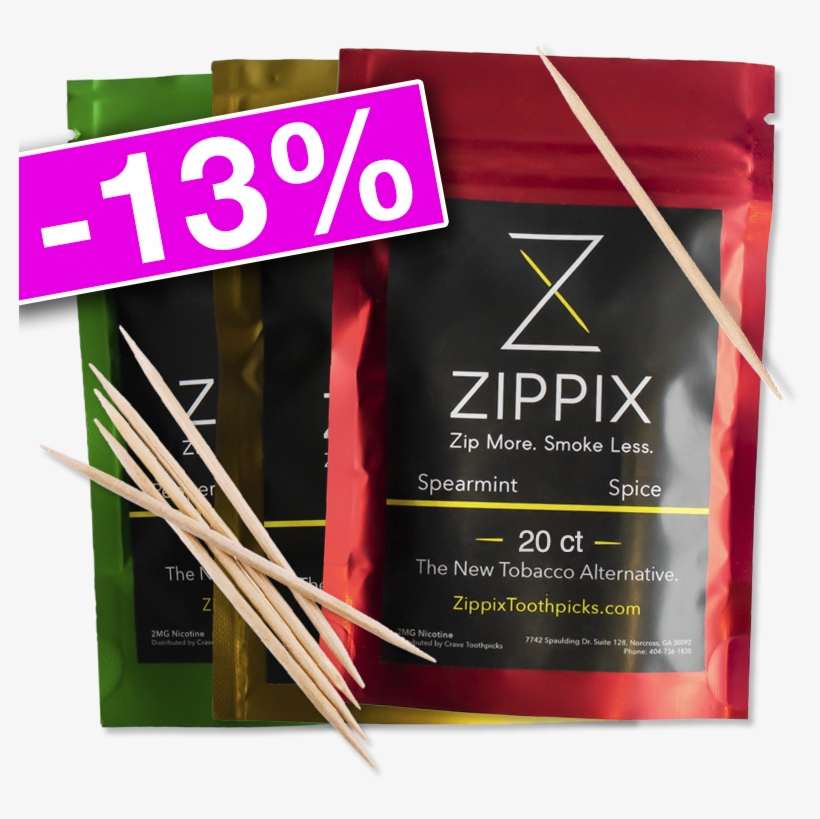 Zippix® Flavor Bundle - Energy Pix Nicotine Toothpicks, transparent png #2394518