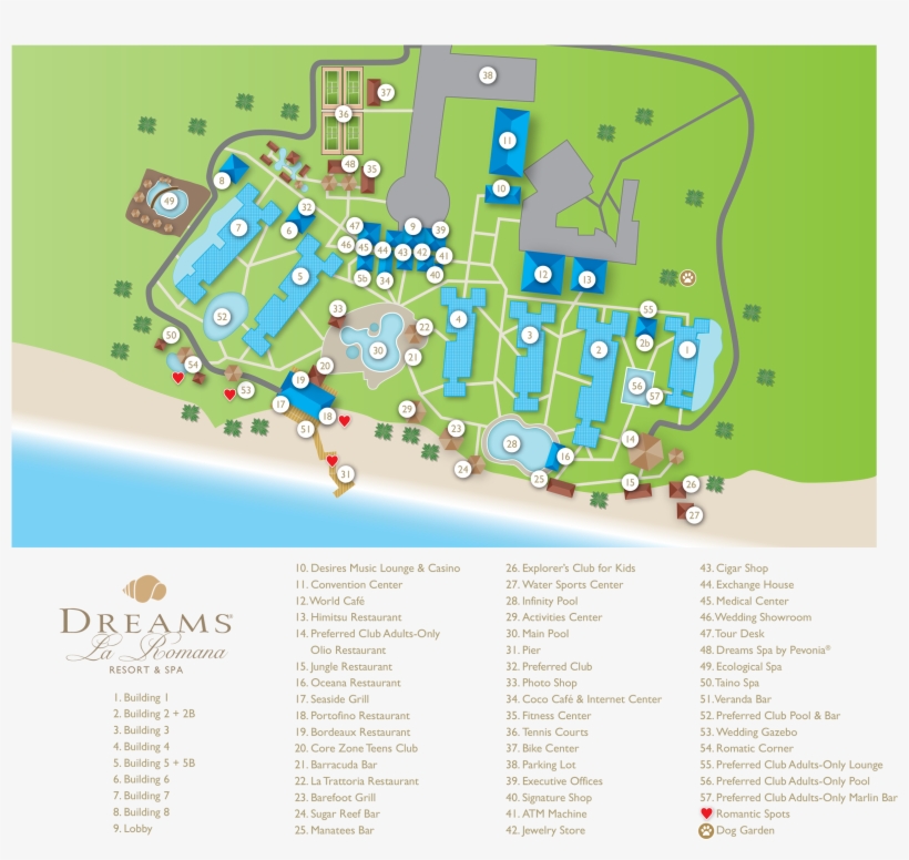Dreams La Romana Hotel Map, transparent png #2396386
