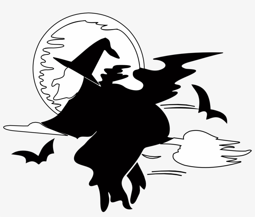 Harvest Moon Clipart Haloween - Witch Clip Art, transparent png #2396833