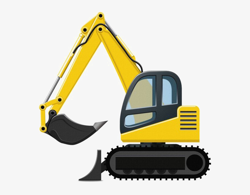 Excovator Clipart Back Hoe - Construction Clipart, transparent png #2397470