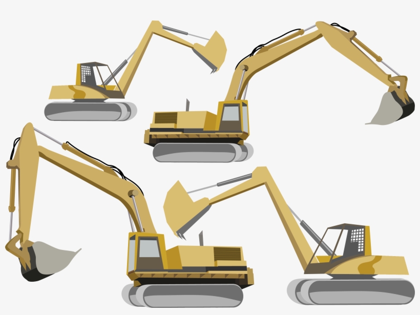 Excavator Heavy Equipment Euclidean Transprent Png - Bulldozer Vector, transparent png #2397603