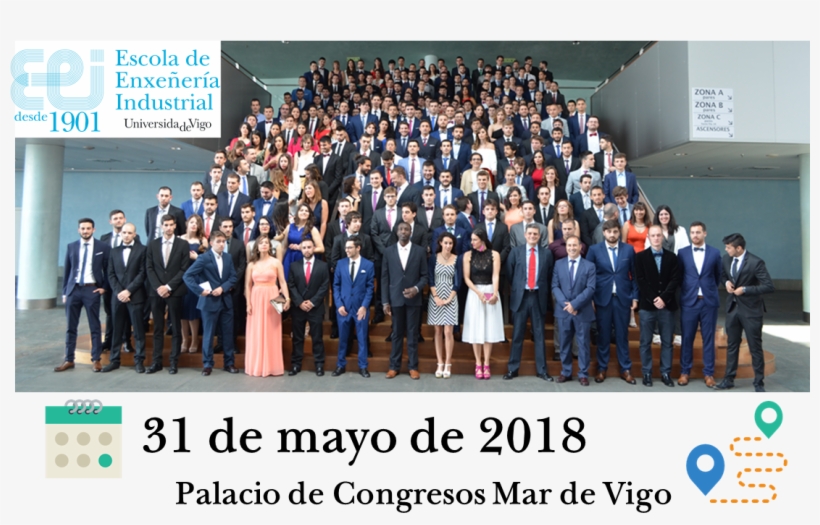 Cabecera Graduacion - Ingeniería Industrial Graduacion Ingenieros Vigo 2018, transparent png #2398212