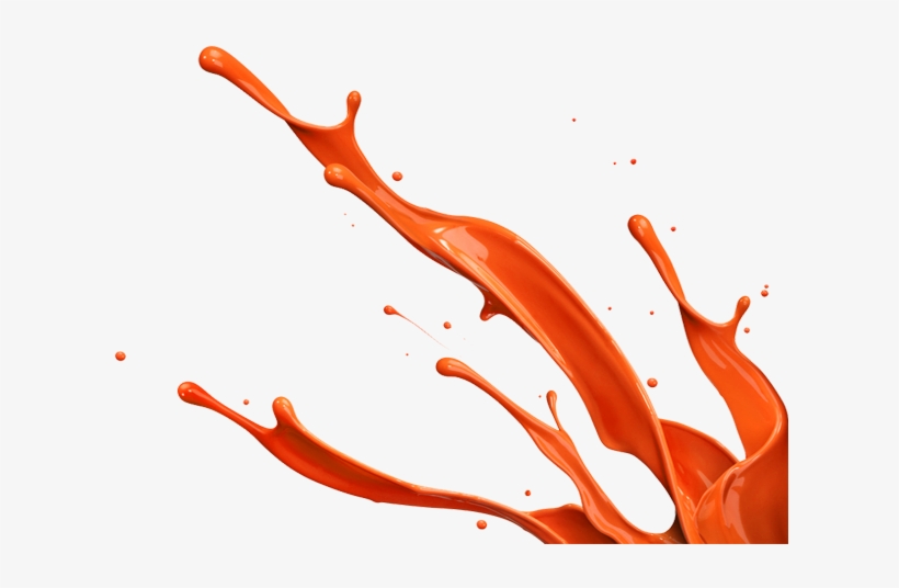 Imágenes De Manchas De Colores - Orange Paint Splash Png, transparent png #2398467