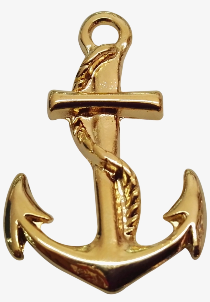 Dije De Metal Ancla Laso Dorado - Crescent, transparent png #2398684
