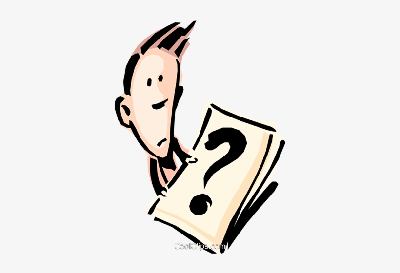 Cartoon Hombre Con Signo De Interrogación Libres De - Question Mark Clip Art, transparent png #2399196
