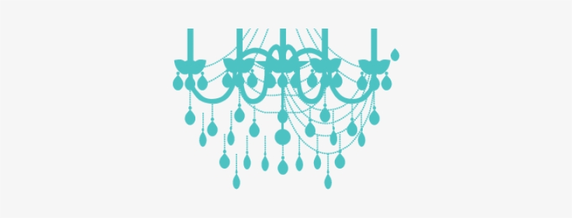 Cropped Aqua Blue Chandelier - Chandelier Silhouette Png Modern, transparent png #2399734