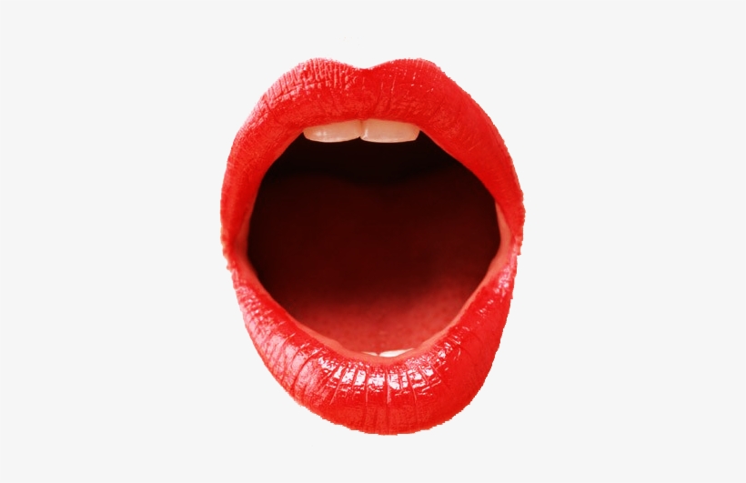 Boca Em Png - Red Lips Open Wide, transparent png #2399893