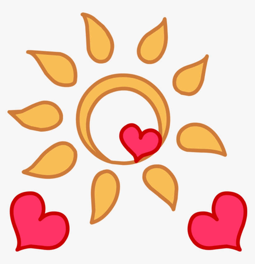 Happy Sunshine Pictures - Sun And Hearts Cutie Mark, transparent png #240166