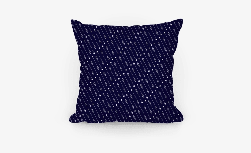 Navy Diagonal Arrow Pattern Pillow - Going For A Nap, transparent png #240428