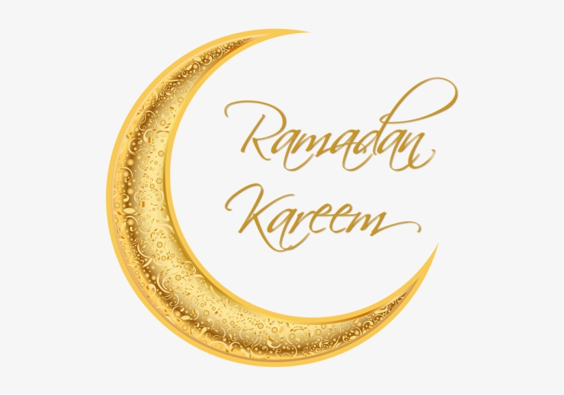 Ramadan Kareem Mubarak Golden Moon Illustration - Moon Ramadan Kareem Png, transparent png #240521