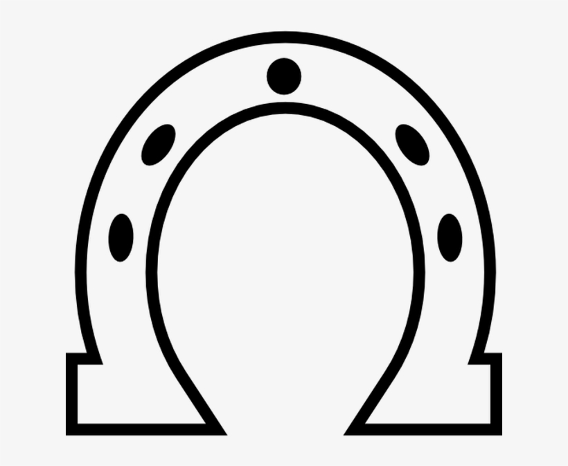 Horseshoe White Outlined Shape Free Vector Icon Designed - Logos De Herraduras Con Caballos, transparent png #241014