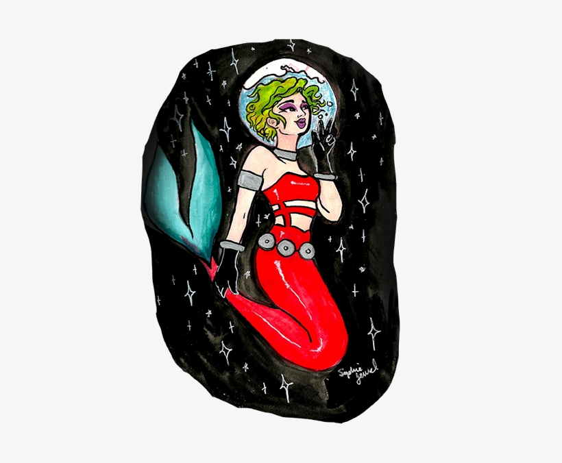 Space Mermaid Sticker - Storenvy, transparent png #241432
