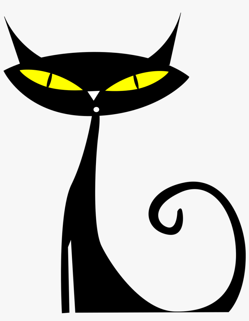 Halloween Black Cat Cartoon - Free Transparent PNG Download - PNGkey