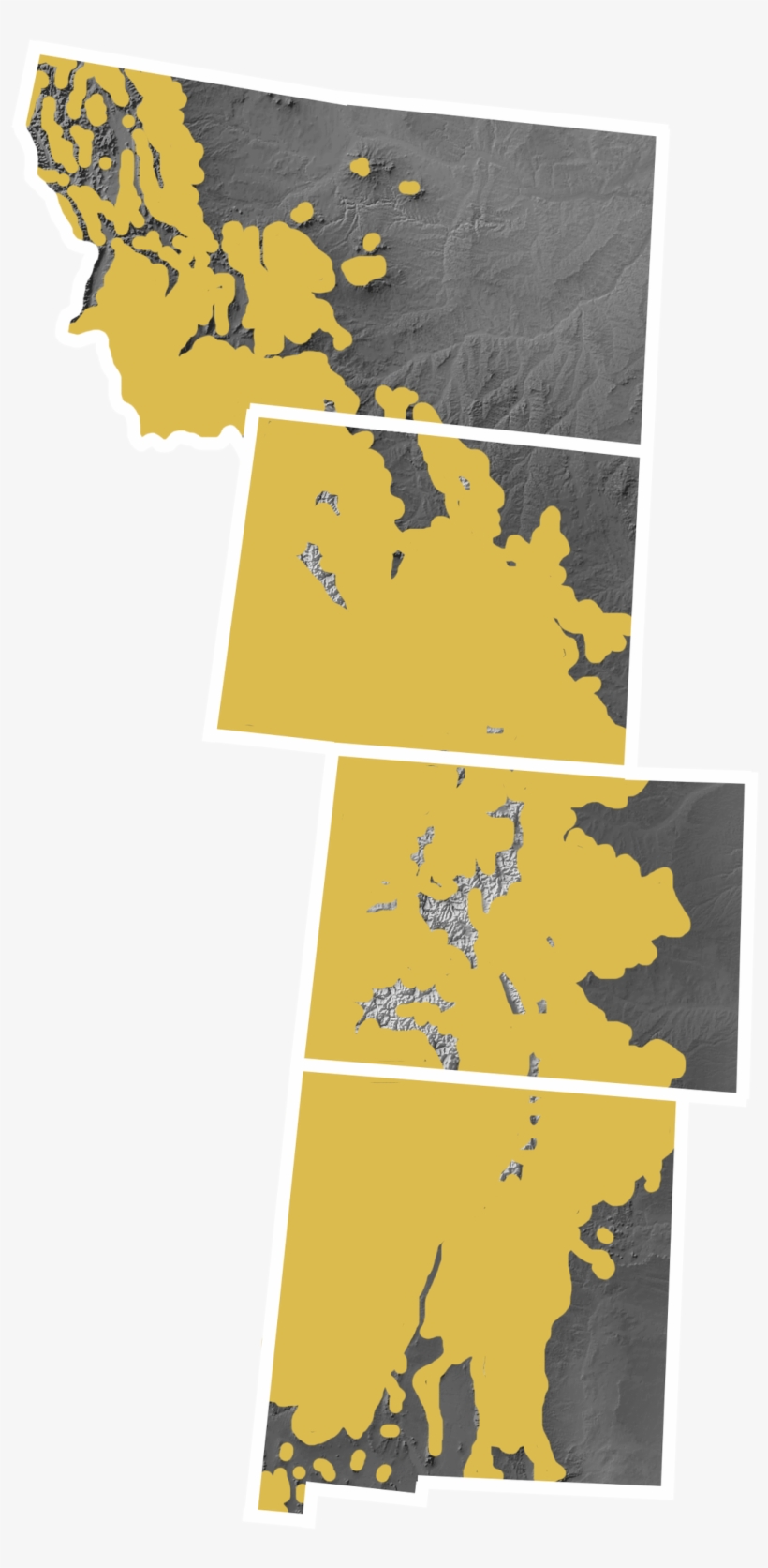 Map Of Montana, Wyoming, Colorado, And New Mexico, - Forrest Fenn Treasure Maps, transparent png #241891