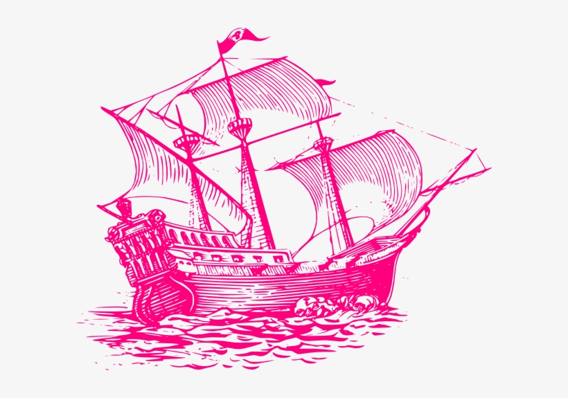 Pink Clipart Pirate Ship - Spanish Galleon In Philippines, transparent png #241943