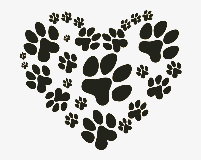 Dog Paws - Paw Prints On Our Hearts Sticker, transparent png #242003