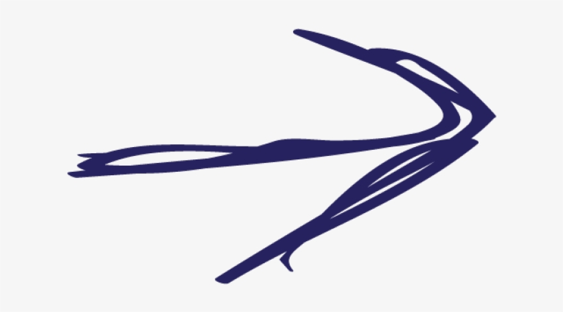Drawn Arrow Blue - Drawing, transparent png #242435