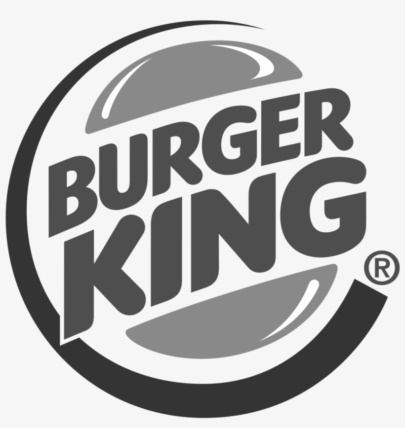 Burger King Logo Black And White - Burger King Logo B&w, transparent png #242456