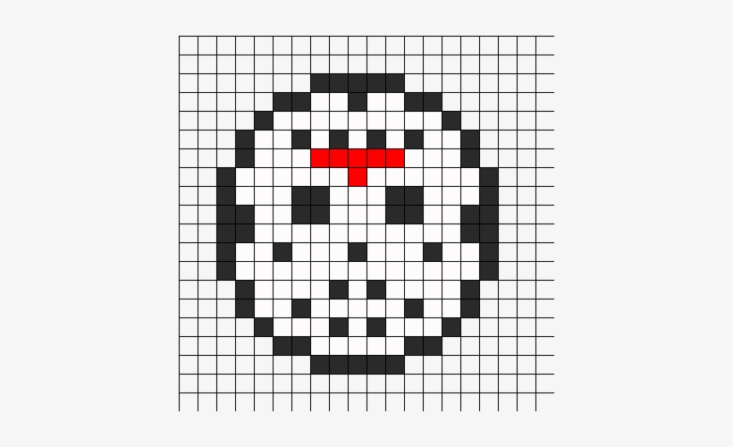 Jason Mask Perler Bead Pattern / Bead Sprite - Jason Voorhees Mask In Minecraft, transparent png #243670