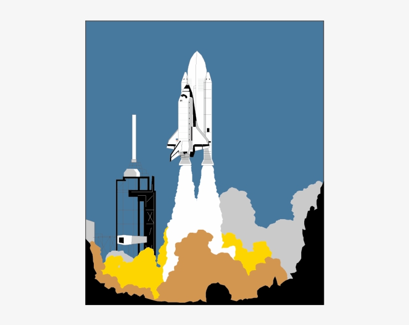 Rocket Pad Clip Art - Space Shuttle Launch Clipart, transparent png #243691