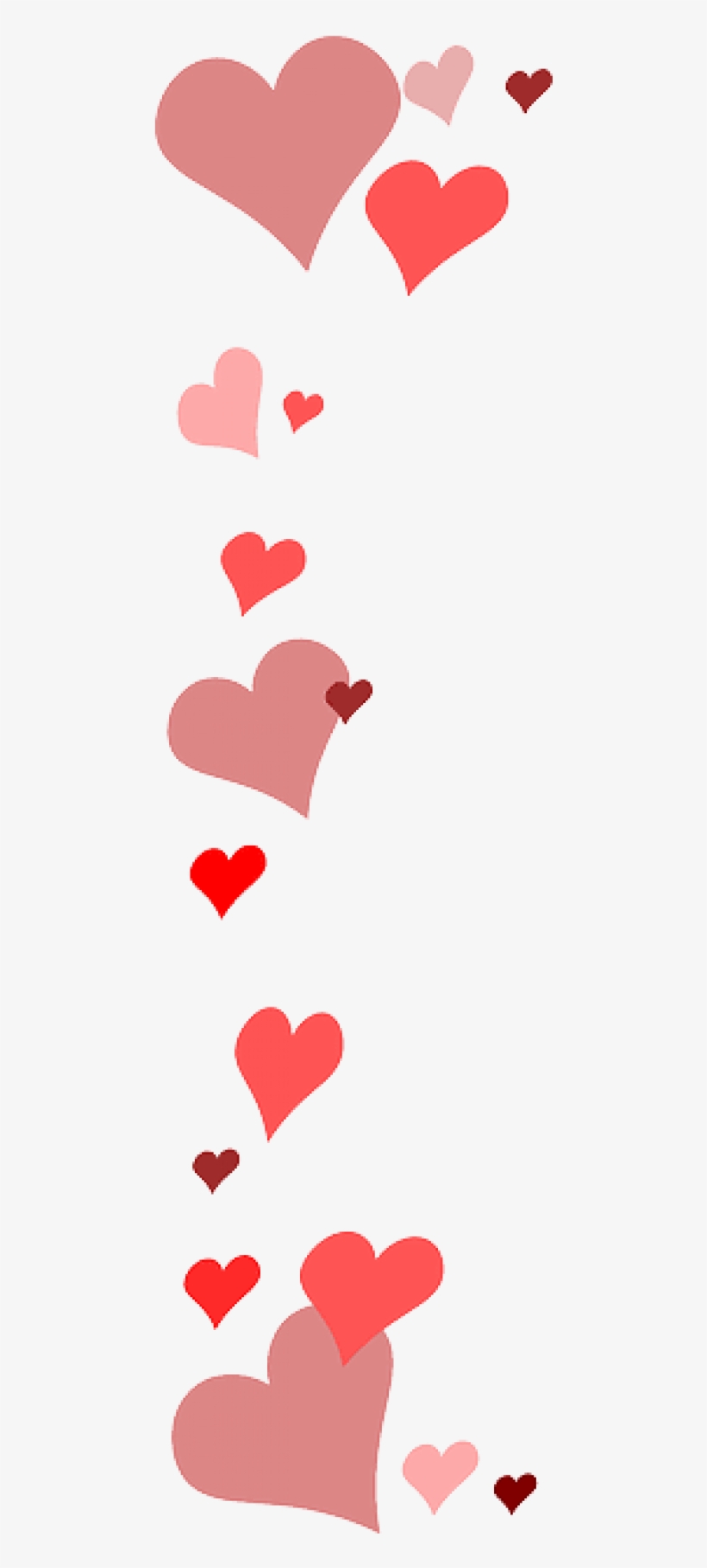 Red, Heart, Page, Love, Border, Pink, Hearts, Valentine - Red Heart Border Transparent, transparent png #243899