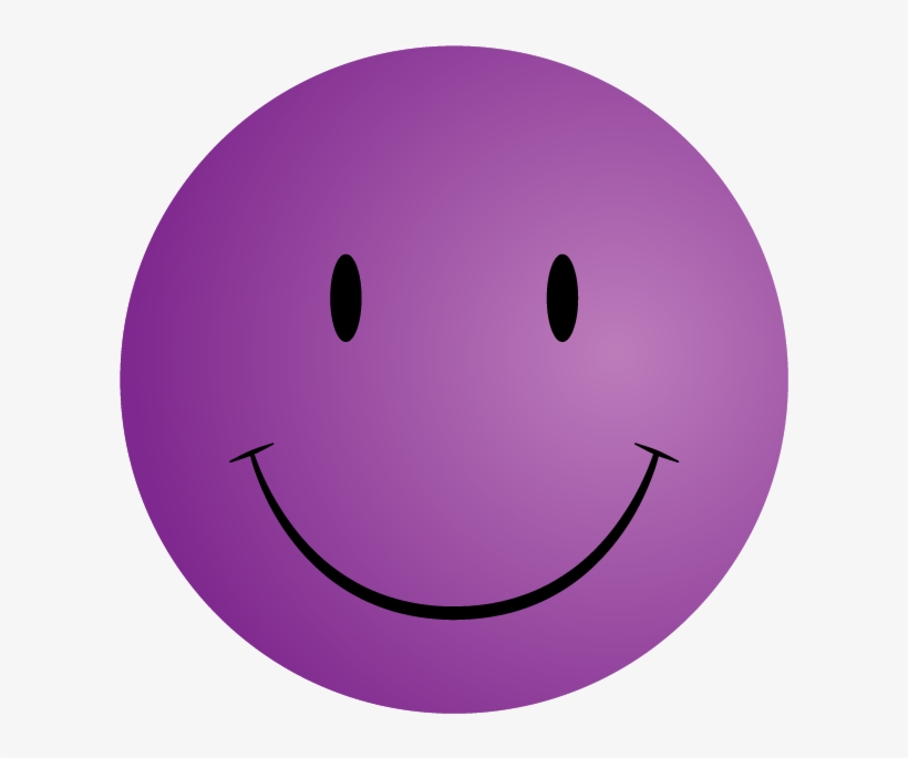 Pictures Of Smiley Face Symbols - Purple Happy Face, transparent png #243979