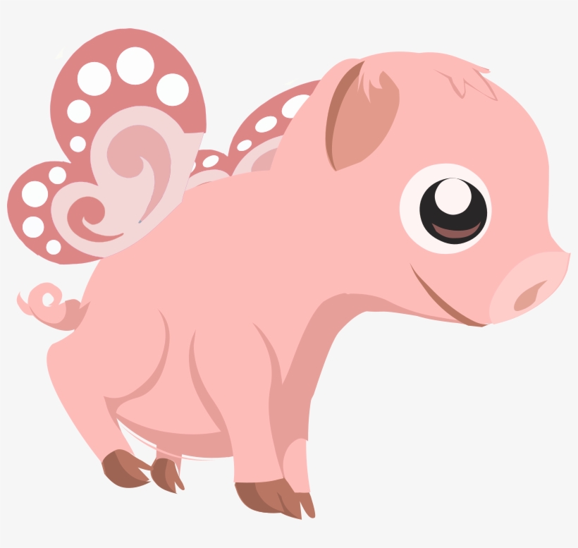 Domestic Pig Piglet Dark Lord Chuckles The Silly Piggy - Flying Pig Clipart Png, transparent png #244164