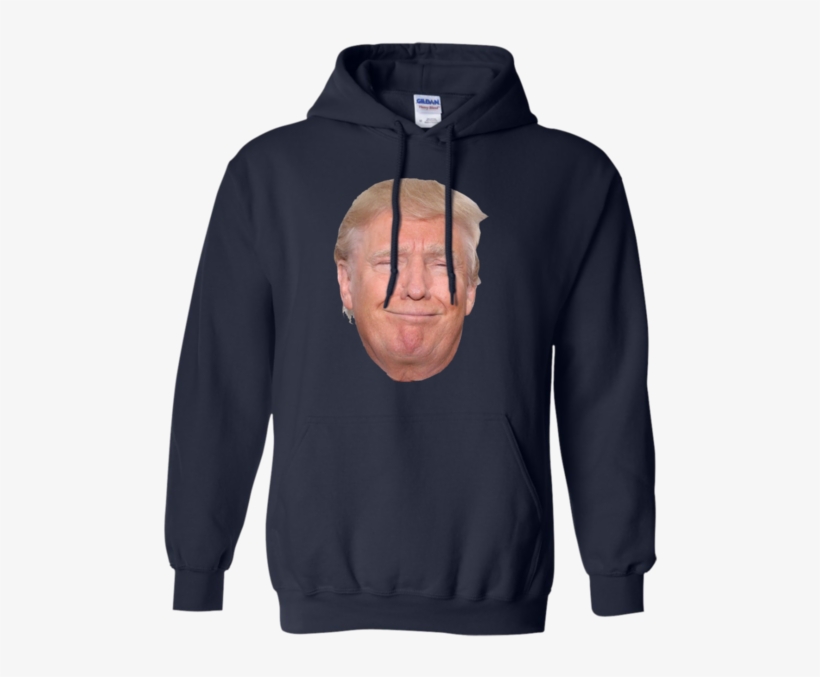 Donald Trump Head Funny Smiling Face Tshirt M/h/w - Anime Yu-gi-oh Rare Blue Eyes White Dragon Hooded Sweater, transparent png #244338