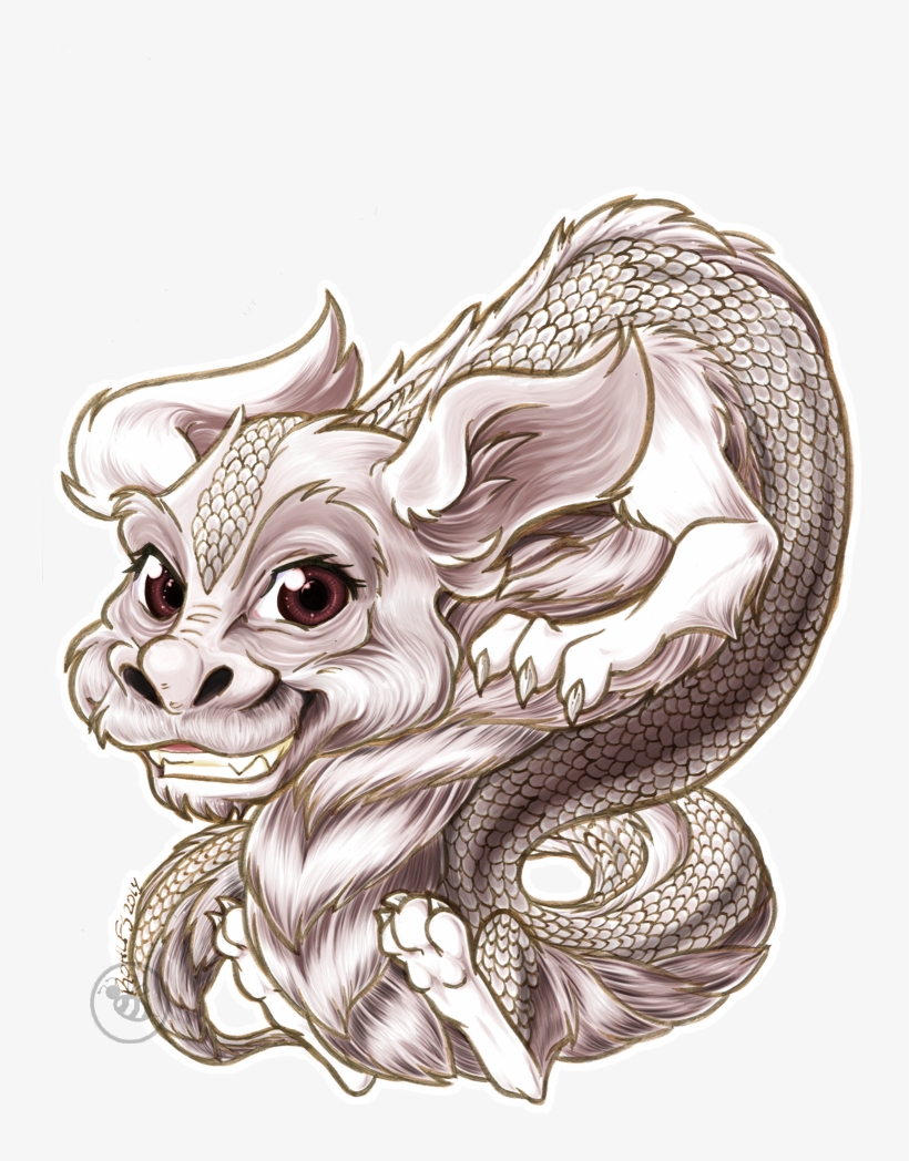 Finally Finished Falcor Now To Get To Making Stickers, - Neverending Story Dragon Drawing, transparent png #244681
