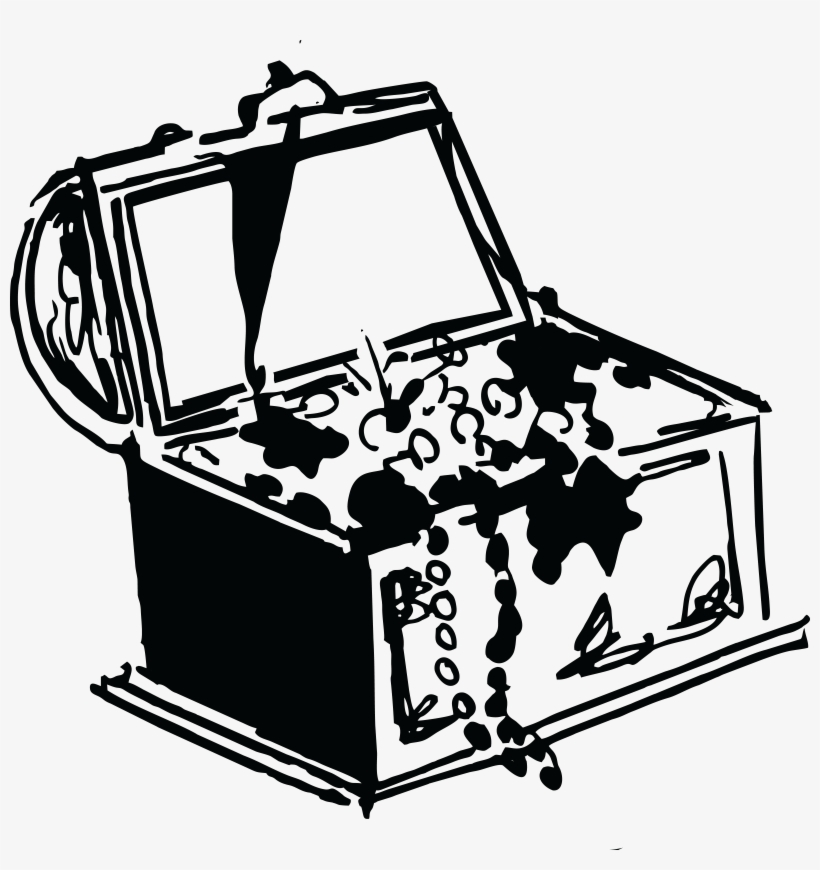 , , - Treasure Drawing Transparent Background Black And White, transparent png #244861