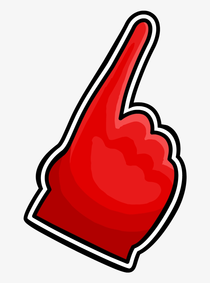 Red Foam Finger - Red Foam Finger Png, transparent png #245218