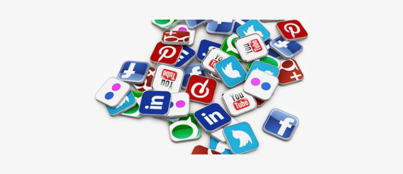 Social Media - Pile Of Social Media Icons, transparent png #245564