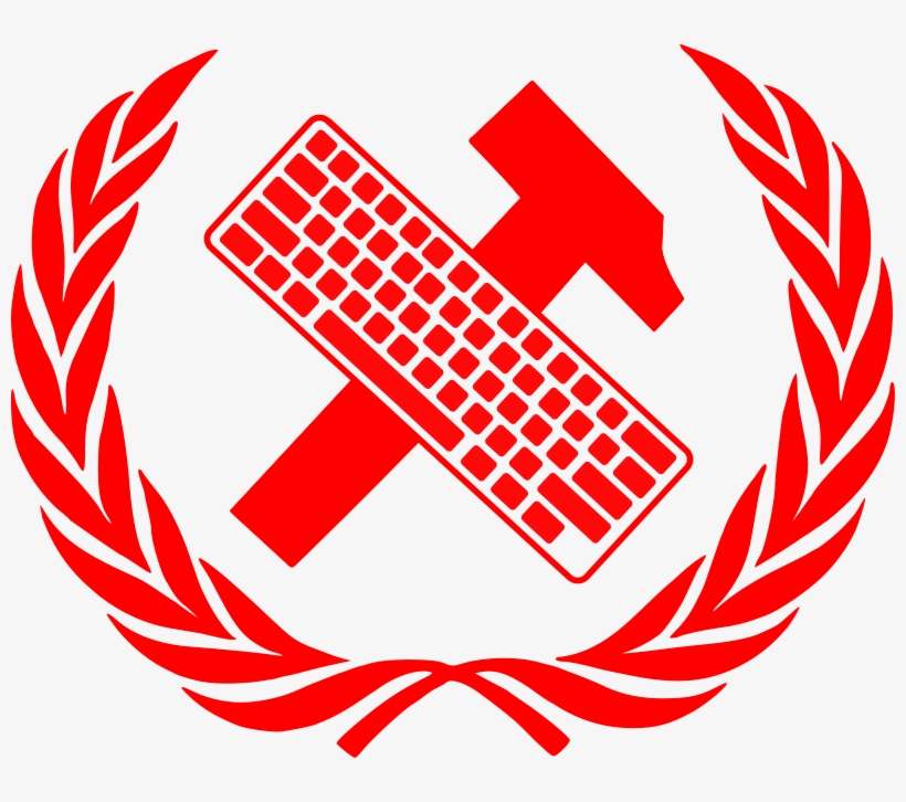 The Workers Unite The Laurel Hammer And The Keyboard - Hammer And Keyboard, transparent png #245934