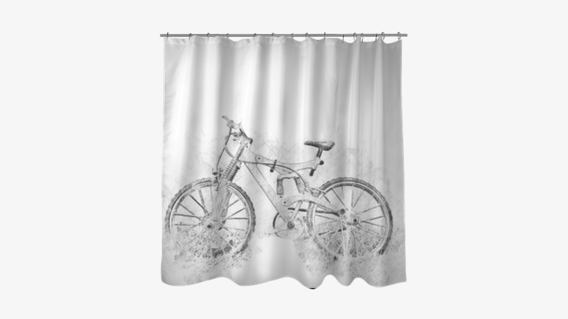 Abstract Bicycle Isolated On Watercolor Background - Drawing, transparent png #246227
