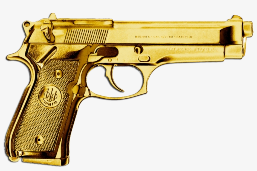 Golden Gun - Gun Png, transparent png #246230