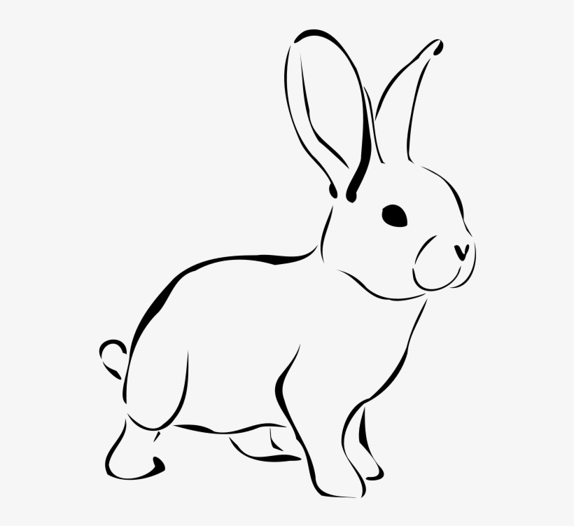 Bunny Clipart Black And White Clipart Panda Free Clipart - Bunny Black And White, transparent png #246402