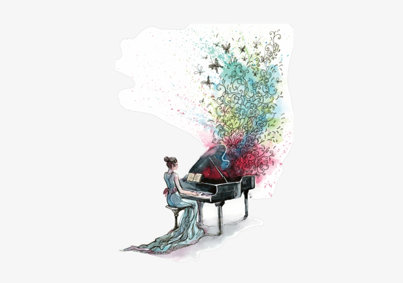100cm 130cm - Person Playing Piano Drawing, transparent png #246469