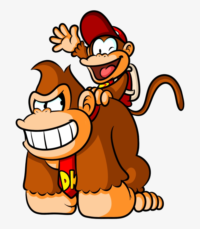 Donkey Kong And Diddy Kong By Captain-regenold - Paper Mario Donkey Kong, transparent png #246518