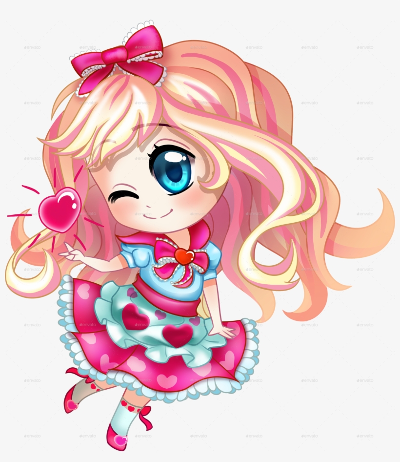 Blonde By Ennaclover Graphicriver - Chibi Girl, transparent png #246666