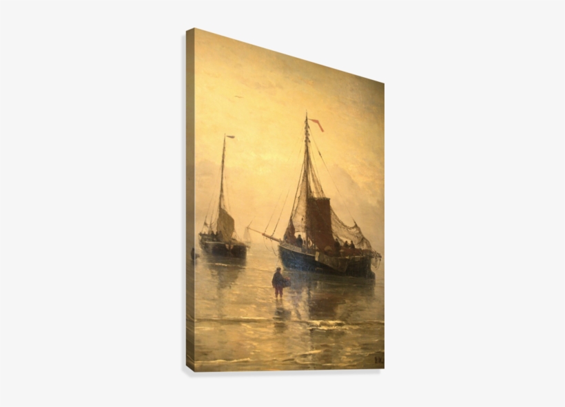 Aankomst Van De Vis Canvas Print - Hendrik Willem Mesdag, transparent png #246829