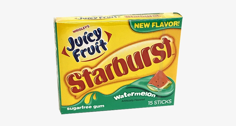 Juicy Fruit Starburst Watermelon Sugar Free Gum - Starburst Candy, transparent png #246945