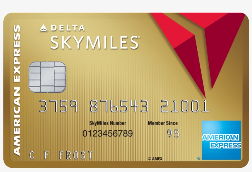 Delta Skymiles Gold Credit Card - Delta Amex Gold Credit Card, transparent png #247009