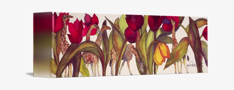 "tulips Giraffes" By Jan Porterfield, Anchorage // - Giraffe Ii Card, transparent png #247040