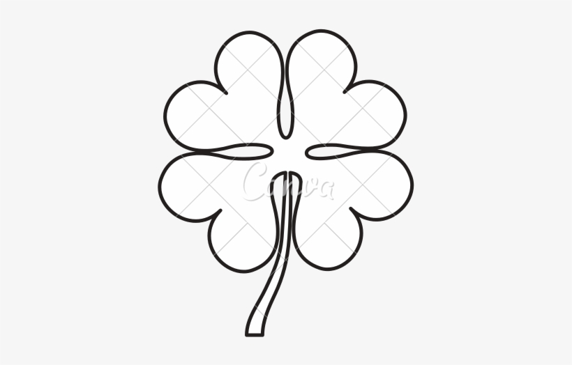 Clover Leaf Isolated Icon - Line Art, transparent png #247227