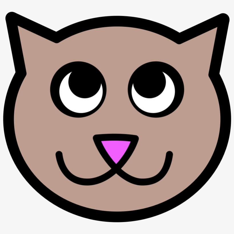 Cute Cat - Tete De Chat Dessin, transparent png #247458